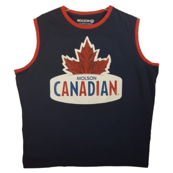 Vintage MOLSON CANADIAN Tee Shirt Extra Large US XL Sleeveless Beer Shirt Canada - Picture 11 of 11